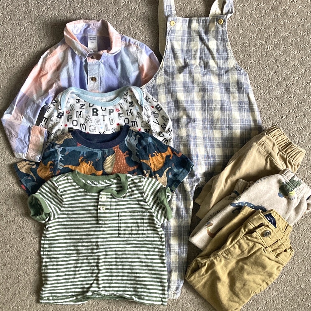 8-pc Bundle assorted toddler boy clothes, 18-24M/2T.
